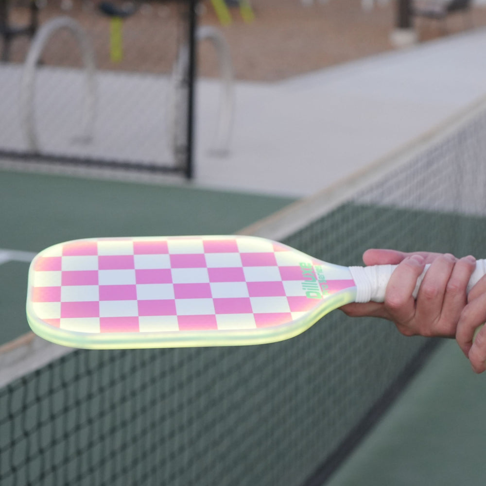 
                  
                    Pink Checker Glow Paddle
                  
                